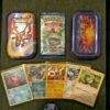 50 x Pokemon Card Bundle in a Metal MINI Tin